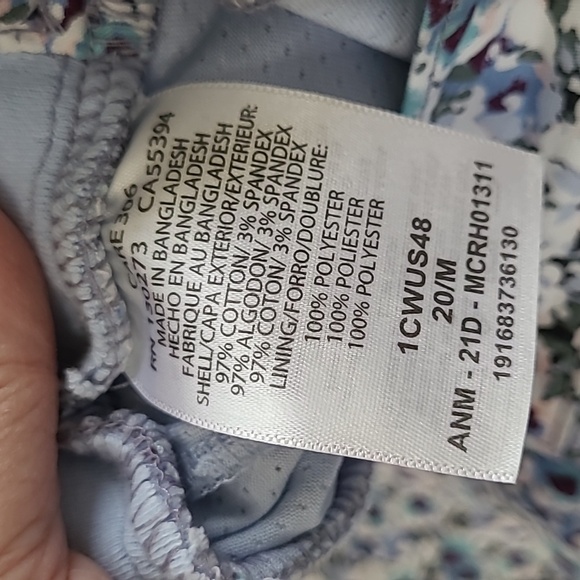 Lee Blue Floral Skort size 20 - Picture 4 of 8